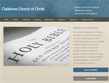 Tablet Screenshot of claibornechurchofchrist.org